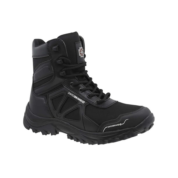 Bota Táctica Swissbrand Uzwil 990 color Negro Caña alta para Hombre