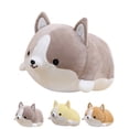 thumbnail image 2 of Vogacara Bonito Corgi de peluche, muñeco de peluche, viñetas de animales suaves, almohada para cama, regalo de Navidad encantador para niños Animales de peluche y juguetes de peluche amarillo, 2 of 6