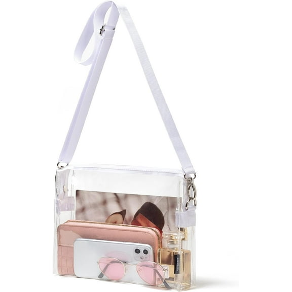 Clear Bag Stadium Approved - PVC Clear Purse Clear Crossbody Bag Clear Purses for Women Stadium Concerts Festivals