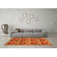 thumbnail image 3 of Ahgly Company Indoor Square Abstract Orange Modern Area Rugs, 4' Square, 3 of 4