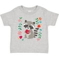 thumbnail image 3 of Inktastic Woodland Raccoon Spring Flowers Girls Toddler T-Shirt, 3 of 5