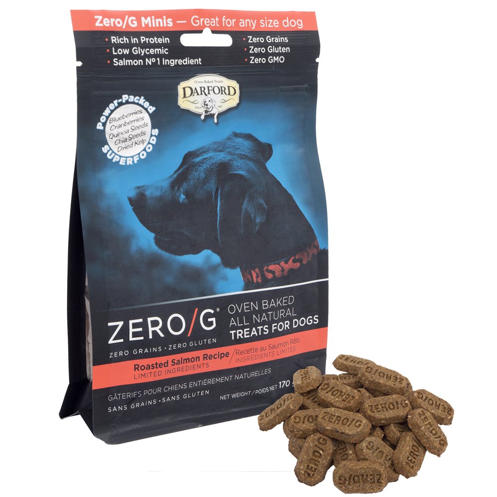 Darford ZERO/G Mini Roasted Salmon Dog Treats, 6 oz.
