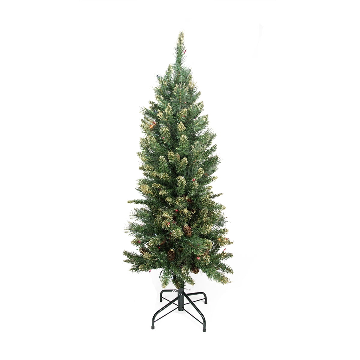4.5' Pre-Lit Yorkville Pine Pencil Artificial Christmas Tree ...