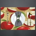 thumbnail image 6 of Apples Pattern Placemats Set of 4 Washable Kitchen Dining Table Mats 12 x 18 Inch Modern Cloth Place Mats Non-Slip Heat Resistant Placemats for Home Farmhouse Kitchen Dinner Party, 6 of 6