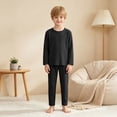 thumbnail image 6 of UAYOTSE Girls Ribbed Knit Long Sleeve Pajama Set Casual Crew Neck Top and Loose Fit Full Length Sleep Pants Size 9-10 Years, 6 of 7