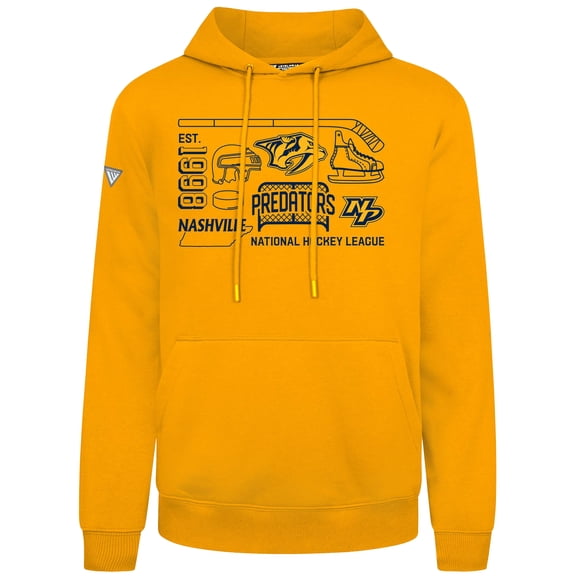 Men's Levelwear Gold Nashville Predators Podium Campaign Pullover Hoodie