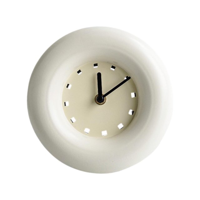 Elodie Bubble Desk Clock 7" Aesthetic Table Clock for Mantel Office Home Decoration White