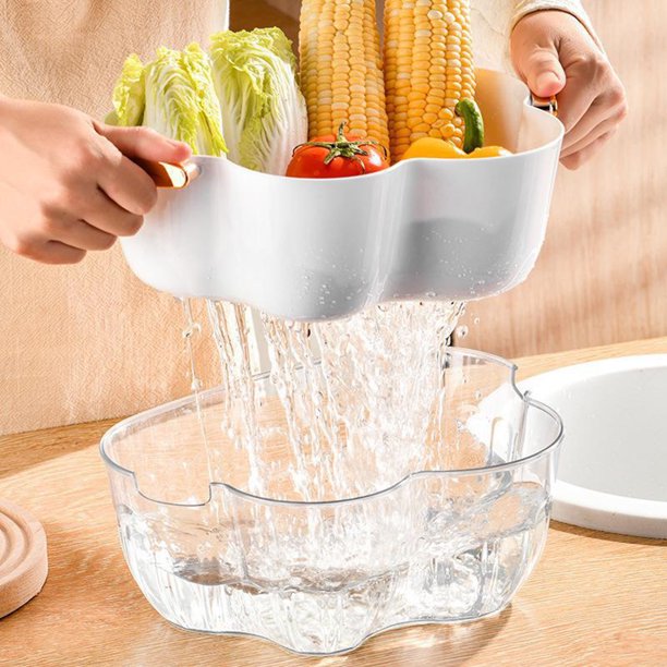 Cesta para Verduras Xihbxyly Colador Multifunción para Lavar Verduras de Cocina