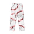 thumbnail image 4 of Xecao Baseballs Men's Straight Lounge Pajama Pants: The Ultimate in Comfortable Sleepwear, 4 of 9