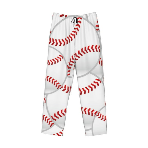 Kdxio Baseballs Print Men's Sleep Pajama Pant Lounge Pants with Pockets