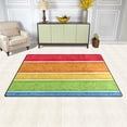 thumbnail image 3 of Coolnut Lightweight Carpet Mats, 31 x 20 inches Area Soft Rugs Floor Mat Doormat Decoration for Rooms Entrance Rainbow Stripes, 3 of 6