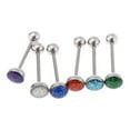 thumbnail image 6 of EHJRE 6pcs Straight Barbell Lip Nipple Ear Stud Barball 14g, 6 of 9