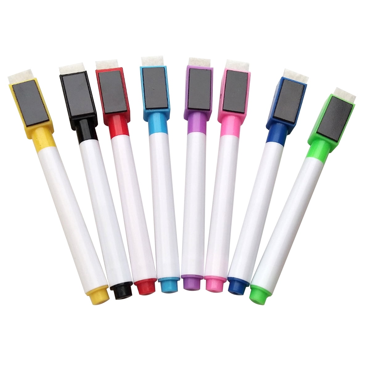 8pcs Color Dry Erase Markers Set with Eraser Cap Whiteboard