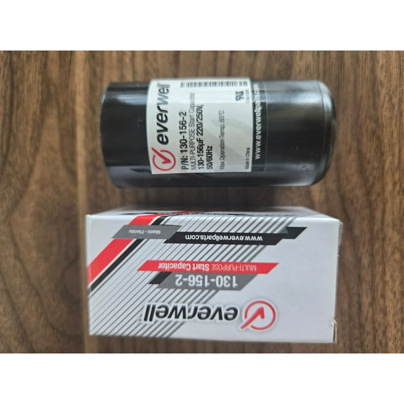 Everwell Multi-Purpose Round Start Capacitor 130-156µf x 220/250V  AC 50/60 Hz. 1 Piece