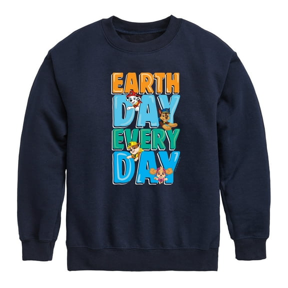 Paw Patrol - Earth Every Day - Toddler And Youth Crewneck Fleece Sweatshirt