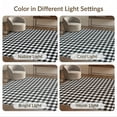 thumbnail image 7 of ODIKA 9'x12' Washable Area Rug Low Pile, Flatwoven, Door Welcome Plaid Bordered Gingham Farmhouse Squares Front Layered for Great Room, Indoor Concept, Large Living, 7 of 7