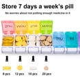 thumbnail image 3 of Paquete de 2 organizadores de pastillas semanales (1 vez al día), caja de pastillas de viaje de 7 días con diseño de botón fácil de pulsar y compartimentos grandes para guardar aceite de pescado, pastillas diarias, suplementos y medicamentos Sailing Electrónica, 3 of 6