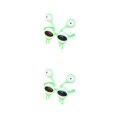 thumbnail image 3 of Qarigey Accesorios para fotos Gafas de sol de ojos grandes a prueba de agua Protector solar de plástico Gafas clásicas de moda Encantadoras Verde 2piezas, 3 of 6