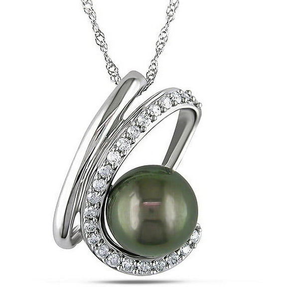 Everly Women's Cultured Pearl and Diamond 10k White Gold Necklace