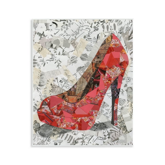 Stupell Industries Eclectic Glam Heel Fashion Painting Unframed Art Print Wall Art, 11 x 14