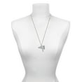 thumbnail image 3 of Delight Jewelry Acrylic 1.25" Silvertone Cheer Megaphone Silvertone Family Bar Charm Necklace, 23", 3 of 4