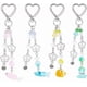 thumbnail image 1 of 4 llaveros kawaii de 4 estilos, a juego, para monedero, con forma de estrella., 1 of 5