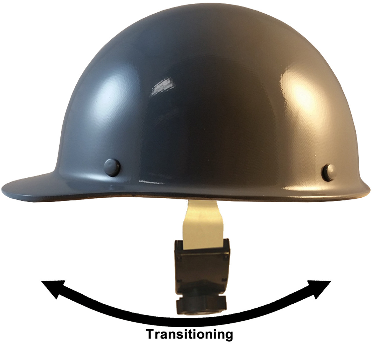 MSA Skull Guard Hard Hat - Fiberglass Cap Style With Swing Suspension - Custom Gray Color