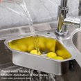 thumbnail image 4 of Moyic Fregadero de cocina de acero inoxidable, escurridor Triangular de repuesto, escurridor de de frutas de secado de Color sólido Hallow Almacenamiento y organización del hogar Negro, 4 of 6