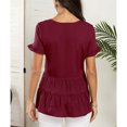 thumbnail image 4 of Blusas de Manga corta NikouMX Tops Peplum Casuales para Mujer Babydoll de Verano, 4 of 6