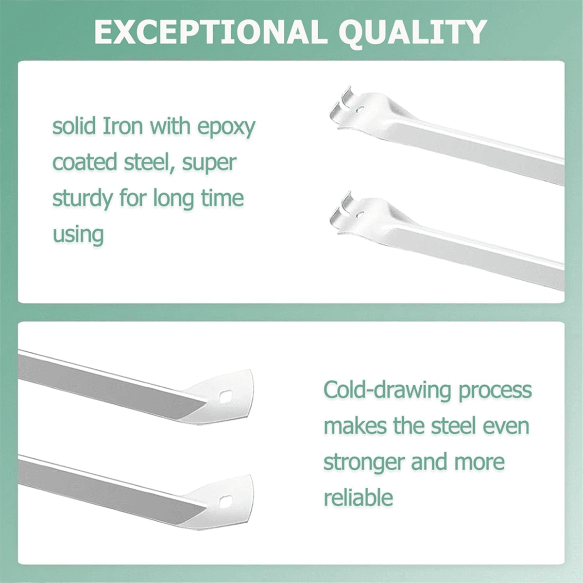 6 Pcs Wire Shelf Brackets, Support Brackets for 12-Inch Deep Wire Shelving, Closet Shelving Accessories