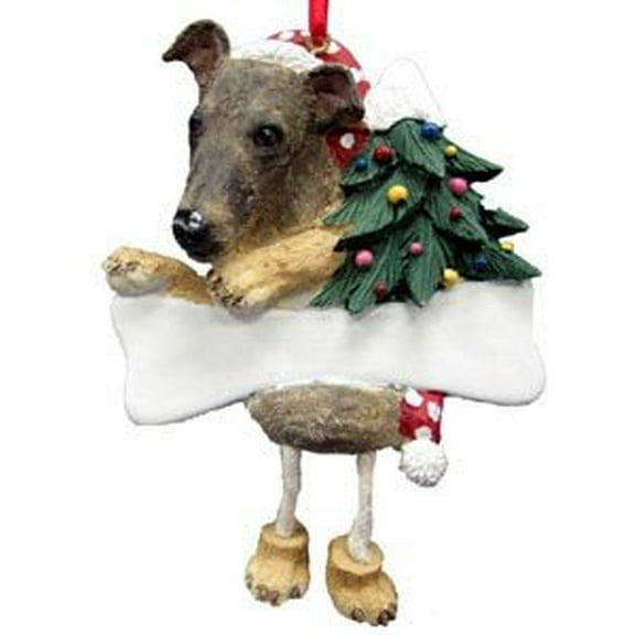 Greyhound Tree Ornament (Brindle)