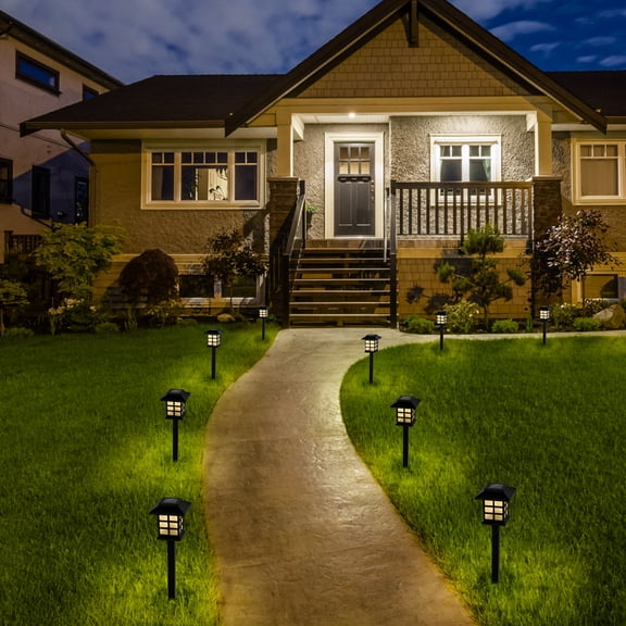 8-Pack Solar Pathway Lights – Outdoor LED Landscape Lights, Waterproof Auto On/Off Solar Garden Lights for Yard, Walkway, Patio, Driveway