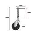 thumbnail image 2 of Roulette de Porte en Caoutchouc de 4 "avec Ressort et Pivotant, Robuste, Capacité de Charge de 220 Lb, 2 of 4