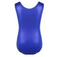 thumbnail image 5 of MSemis Kids Girls Shiny Metallic Ballet Dance Leotard Sleeveless Dancewear, 5 of 7