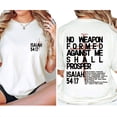 thumbnail image 2 of Nothing Formed Against Me Double Sided T-Shirt – Christian Faith Graphic Tee, Inspirational Unisex Religious Shirt, 2 of 6