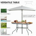 thumbnail image 4 of Outsunny Metal Garden Dining Table, Outdoor Patio Table, 47.25" x 31.5", 4 of 10