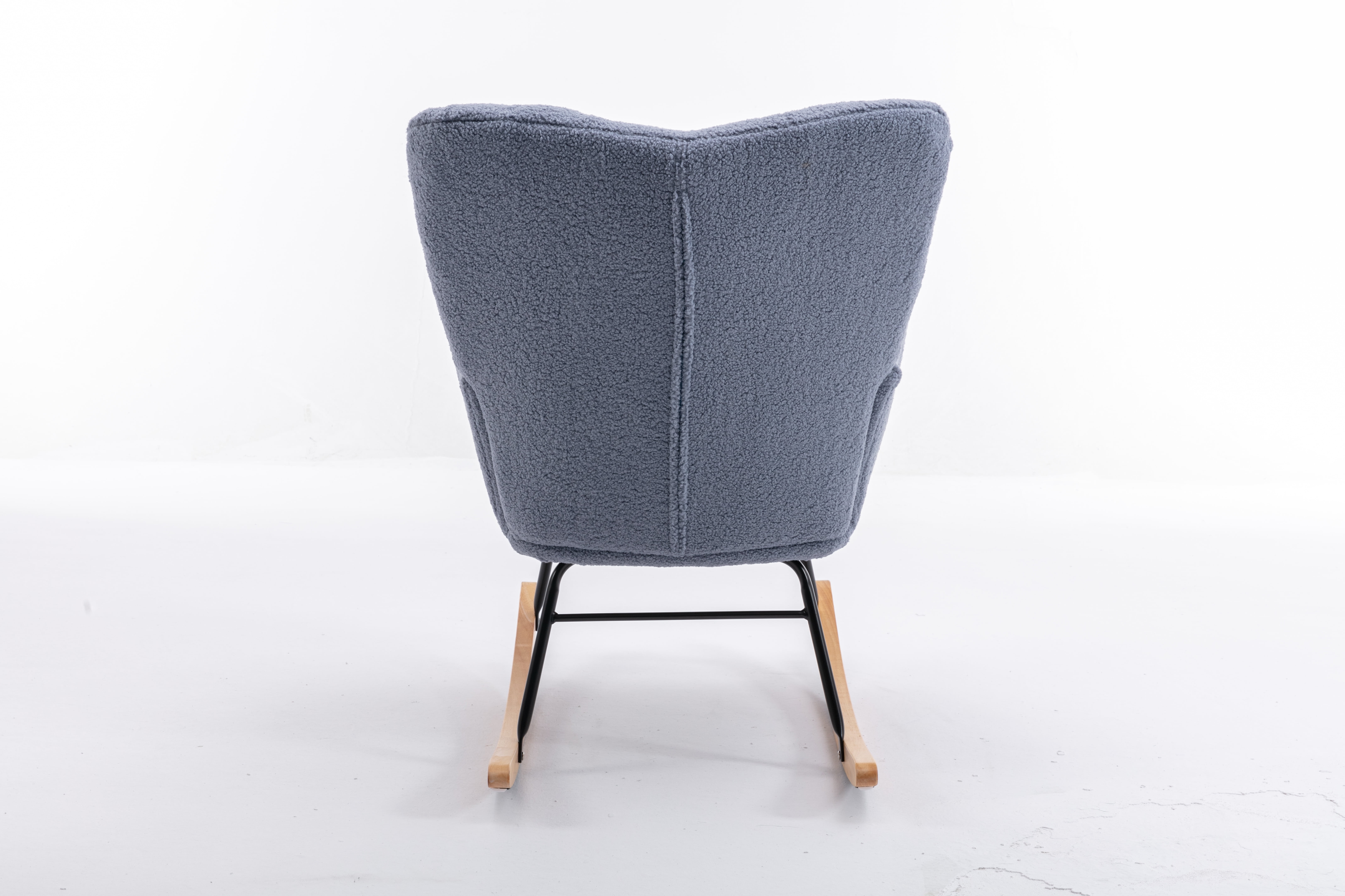 Newest Fabric Rocking Gilder Nursery Chair For Living Room Indoor,Light Blue