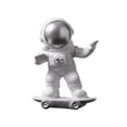 thumbnail image 2 of Figura de astronauta en patineta, estatua decorativa de escritorio, creativa y adorable. Plata, 2 of 9