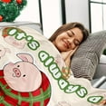 thumbnail image 3 of Christmas Blanket for Women Men Pigs in a Blanket Christmas Decorations Stocking Stuffers for Kids Christmas Throw Blanket 60x80 inches Soft Cozy Blanket for Christmas Bedding White Elephant Gifts, 3 of 6