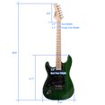 thumbnail image 5 of Glarry GST Black Shield Left Hand Electric Guitar +Bag + Strap+ Picks +Shake +Cable +Wrench Tool, 5 of 8