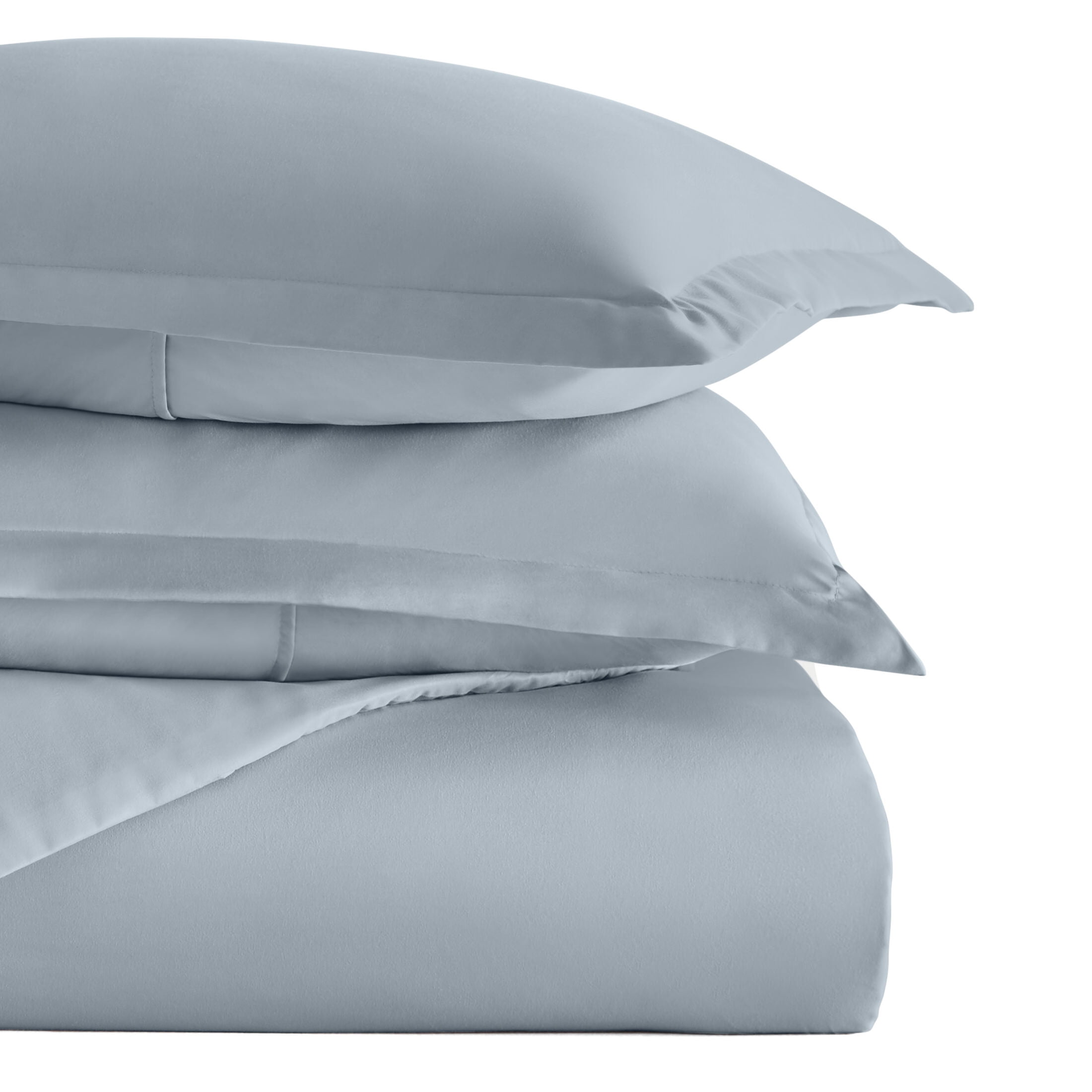 Noble Linens 3-Piece Light Blue Duvet Cover Set, Full/Queen