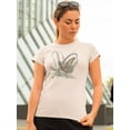 thumbnail image 2 of Majestic Butterfly Iii. T-Shirt Women -Lily Liama Designs, Female x-Large, 2 of 4