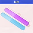 thumbnail image 4 of Vocoste 2 Pcs Plastic Toothbrush Holders Case for Travel Purple Blue 7.48"x1.06", 4 of 7