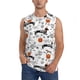thumbnail image 1 of Fotbe Halloween Dachshund Men's Camiseta sin Mangas Estampada para Hombres, Playera Casual para Gimnasio, Entrenamiento, Playa-Large, 1 of 7