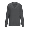 thumbnail image 6 of ClodeEU Women's Plus Size V Neck Sweater,Dressy Casual Fashion Soft Loose Sweater Dark Gray,Womens Plus XXXL, 6 of 6