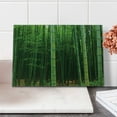 thumbnail image 2 of Bamboo Print Cutting Board, Picture of a Forest Exotic Fresh Jungle Vision Tall Shoots Tropic Art, Decorative Tempered Glass Cutting and Serving Board, Small Size, Green, by Ambesonne, 2 of 5