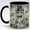Accent Mug - As image, variant on Lucky Irish Cat Ceramic Mug - Stained Glass Shamrock Kitty Coffee Cup, Faux 3D Jewel Tone Artwork Mug