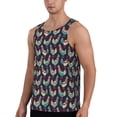thumbnail image 2 of Lsque Bohemian Chicken Pattern Mens Tank Tops Muscle Athletic Quick Dry Sleeveless Workout Fitness T Shirts Beach Tank Top, Loose-fit Sleeveless Shirt for Men-3X-Large, 2 of 7