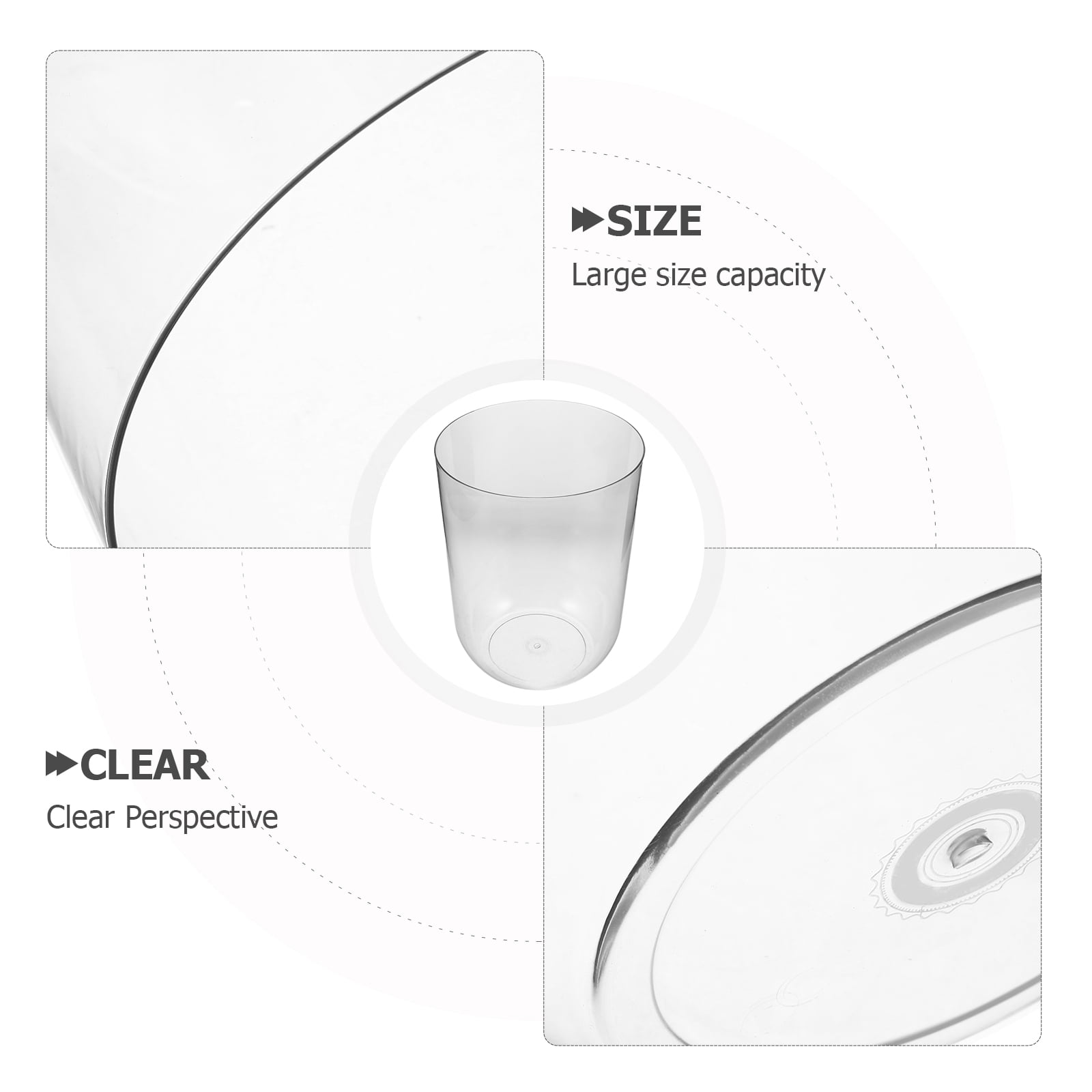 TABLZONE Clear Cylindrical Turtle Aquarium Tank Small Plastic Fish Bowl Desktop Betta Fish Starter Kit