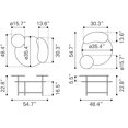 thumbnail image 2 of Mesa de Centro Kessa Muebles Viken Dorado 139 x 58 x 123 cm, 2 of 5